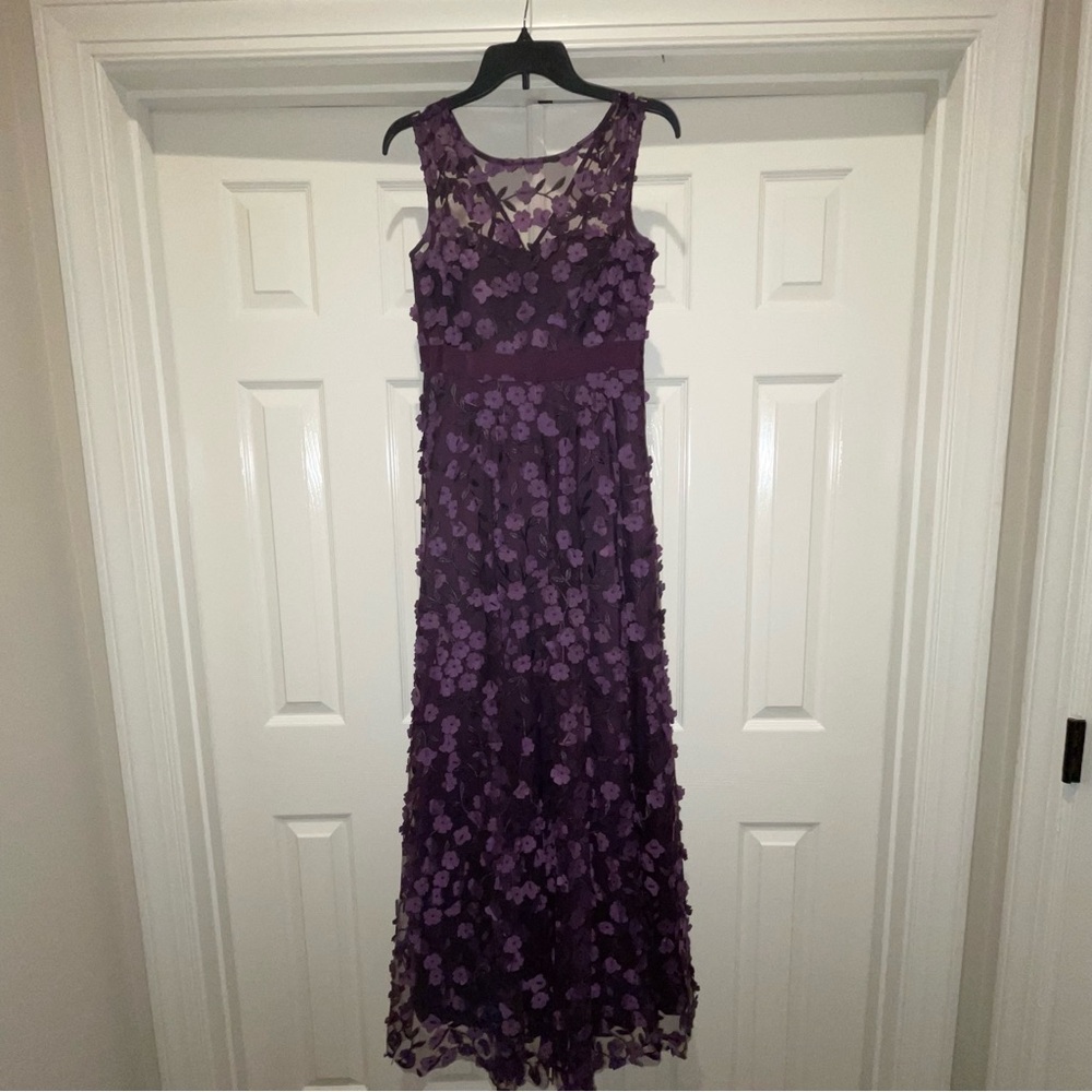 Elegant Purple Floral Dress